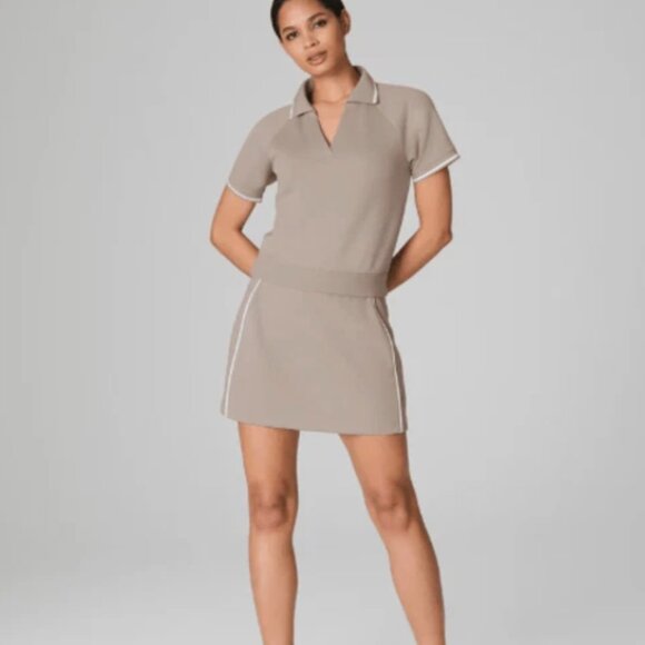 SPANX AirEssentials Pique Ashwood Pull-On Skort Soft Stretch Modern Casual - Picture 3 of 9